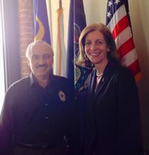 Vice President of Public Safety Domenic Ceccanecchio with Eileen Behr, director of Police Operations