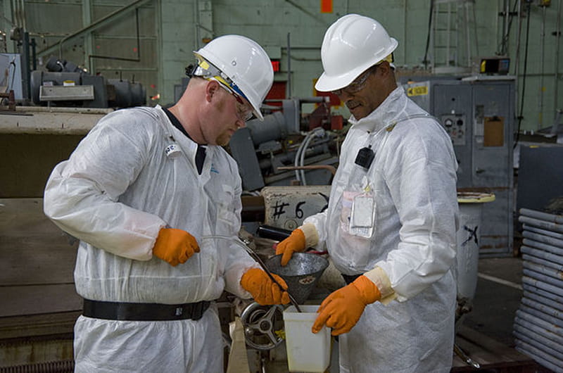 water treatment workers