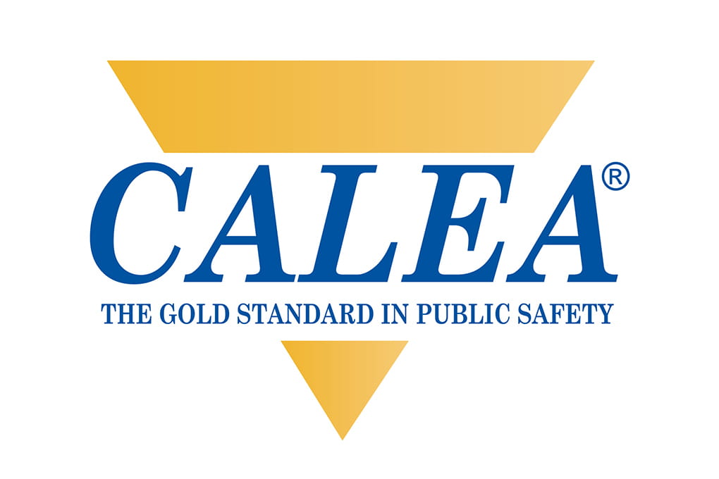 Graphic logo of Calea" the gold standard in public safety.