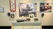 A mix of objects and photographs loaned from students and Drexel University Archives, as displayed in "Dorm Objects 101."