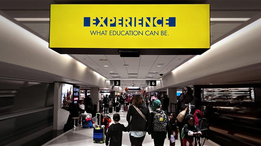 Drexel Experience Education ad in an airport