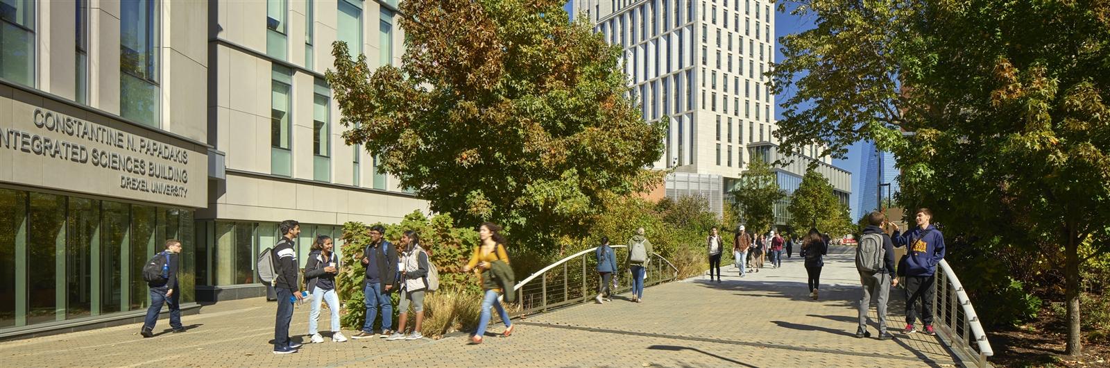 students outside on a sunny day