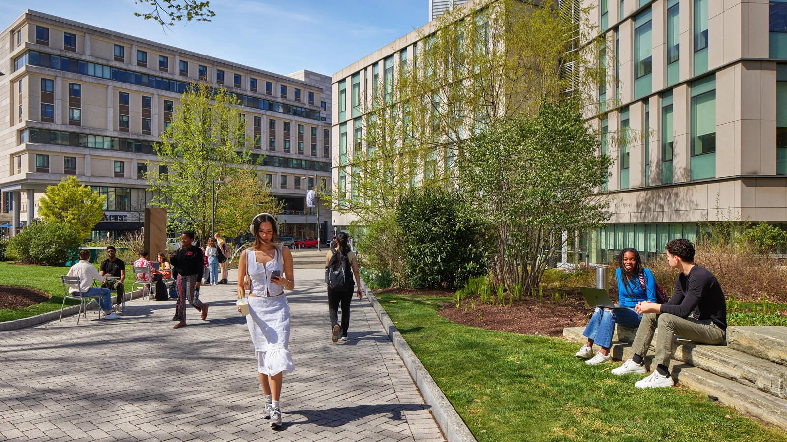 Students on Korman Walk