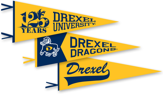 Pennants with anniversary logos