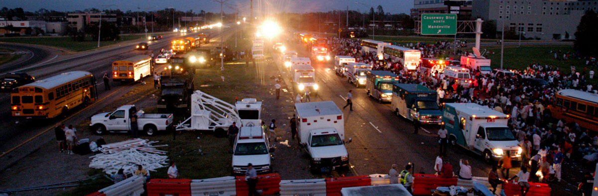 Staging Area for Rescue Operations 4 hours after Hurricane Katrina
