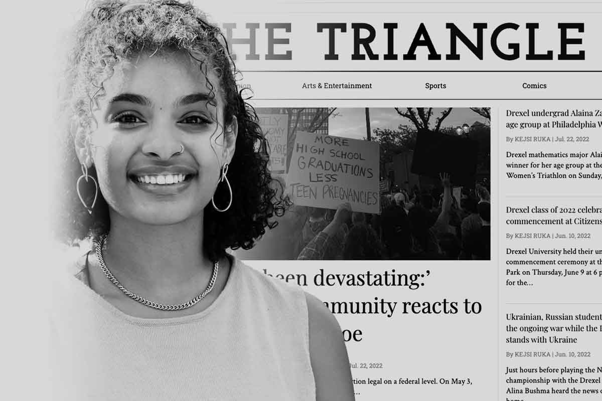 Kiara Santos, a communication major in the College of Arts and Sciences, is the editor of The Drexel Triangle.
