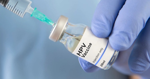 vial labeled HPV vaccine