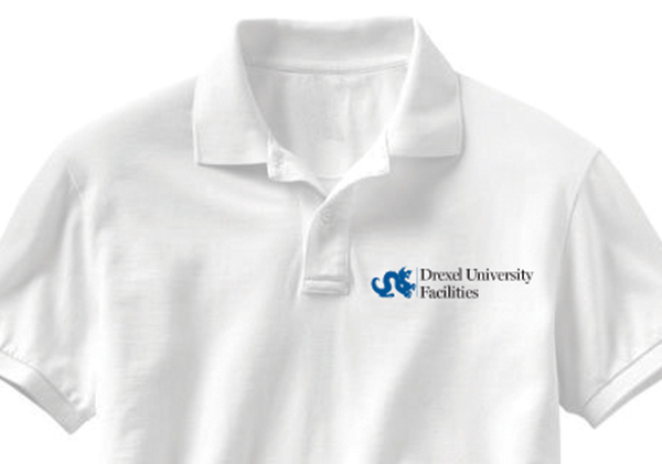 Drexel University Facilities embroidery example