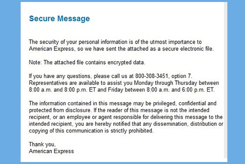 American Express Security Email Scam