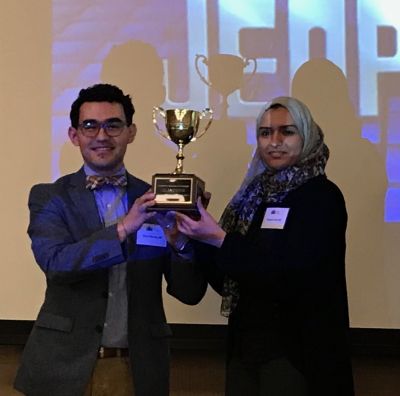 Shaymaa Ashi and Diego Morales at PAP Jeopardy