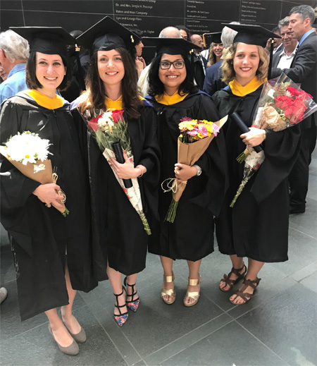 Congratulations to the 2017 graduates of Cancer Biology program, Erica Dalla, Amber Theriault, Dimpi Mukhopadhyay and Kristen Maslar!