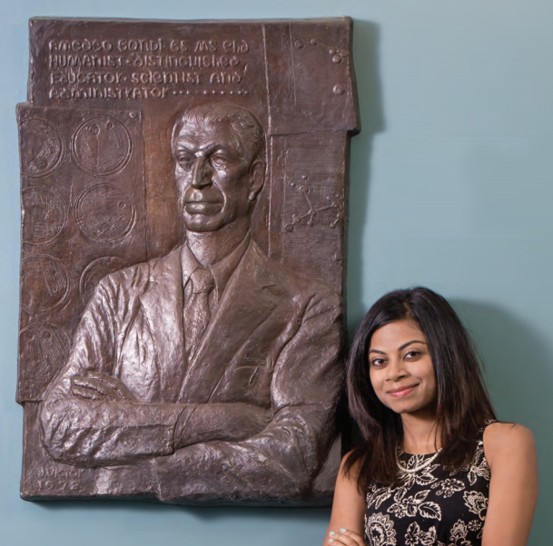 Divya Sagar received the Amedeo Bondi, PhD, Award for excellence in research performance. Its namesake was sculpted in bas-relief by Mark Victor.