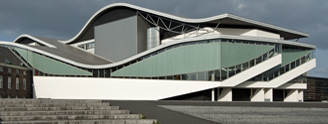 Herzberger designed building with green facade
