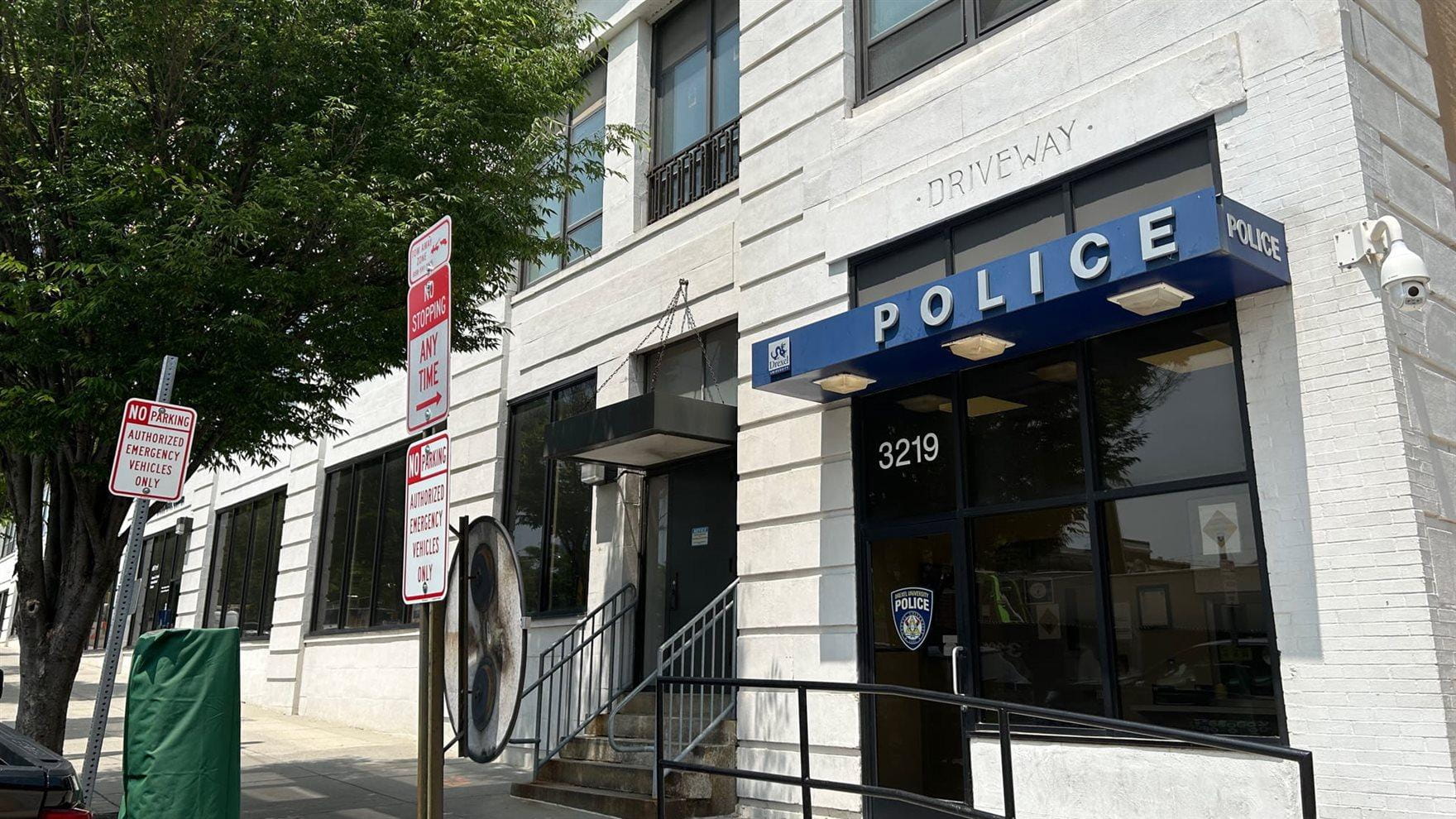 Exterior look at the Drexel University Police Department.