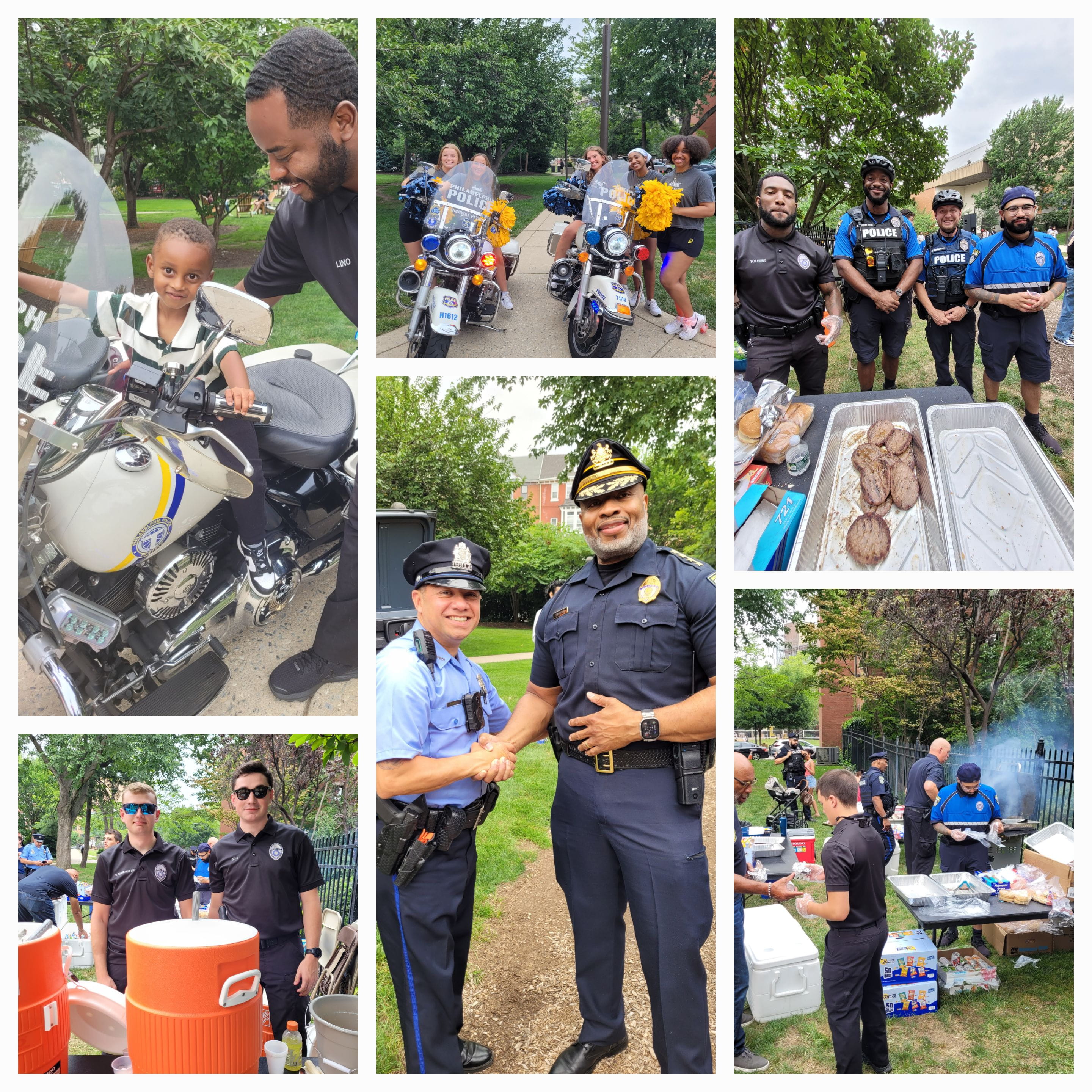 Collage of photographs of people at NNO.