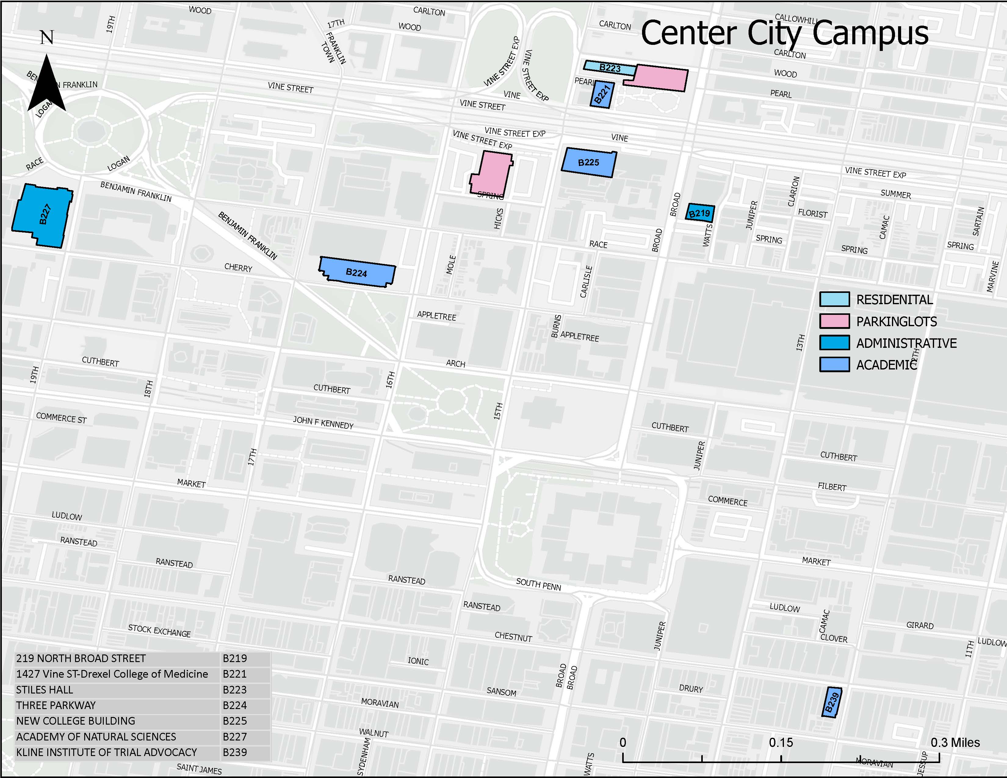 Center City Campus Patrol Map