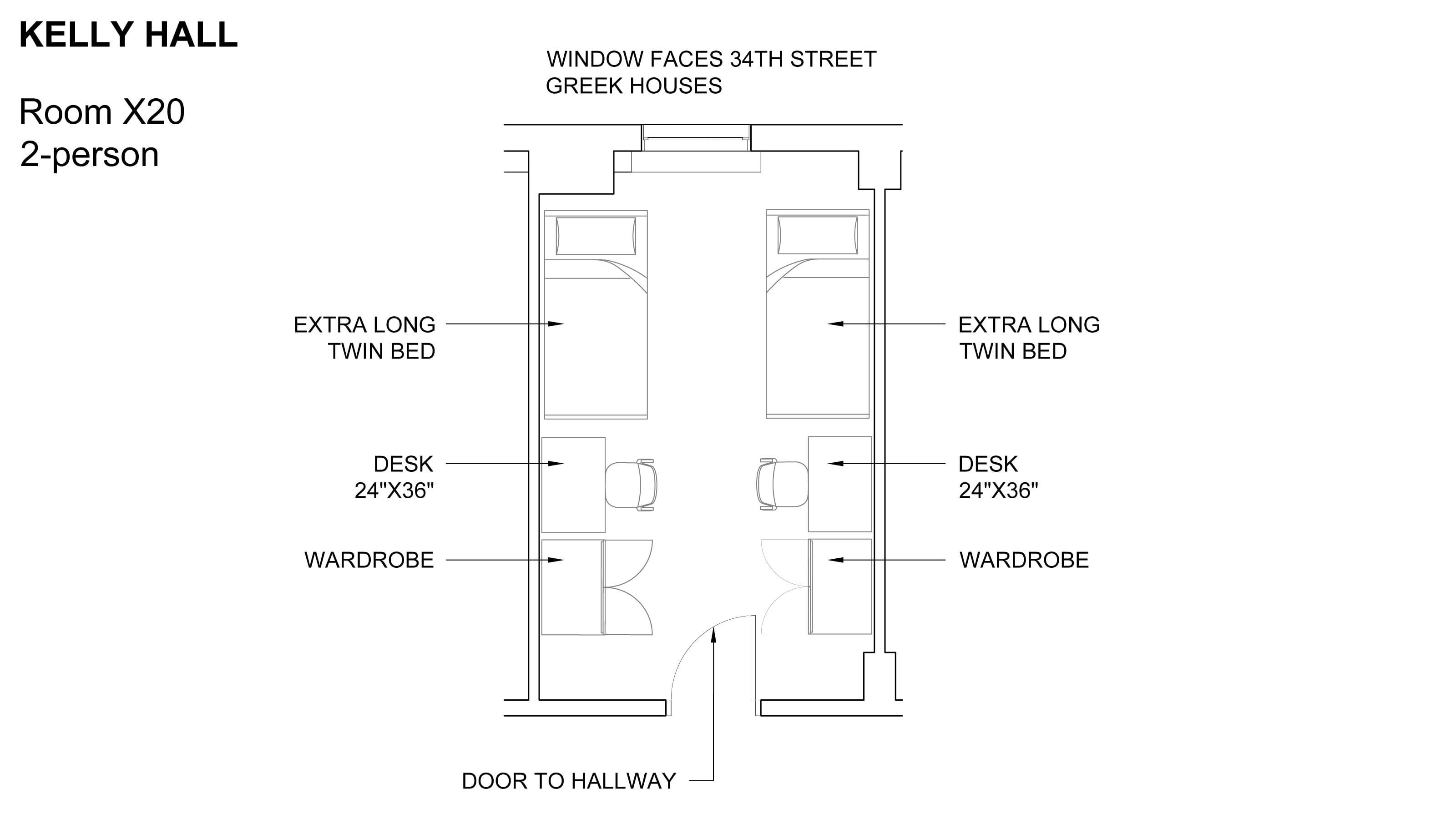 Kelly Hall Room Floor Plan