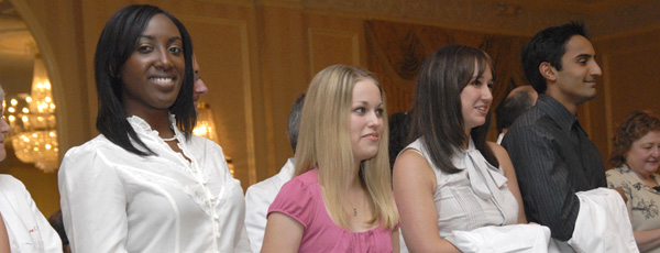 Drexel University College of Medicine medical students recieve their white coats at the annual White Coat Ceremony.