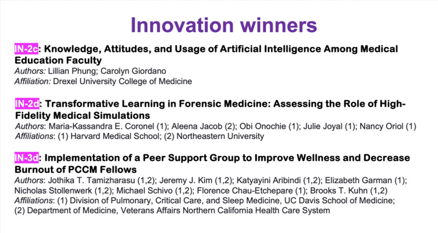 Stephen Abrahamson Award: Best of Innovations