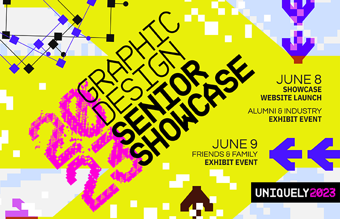 2023 Graphic Design Senior Showcase June 8 and 9